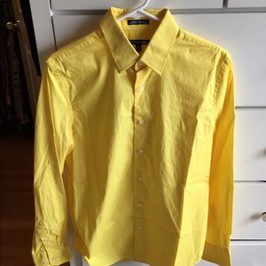 Express 1MX Yellow Dress Shirt